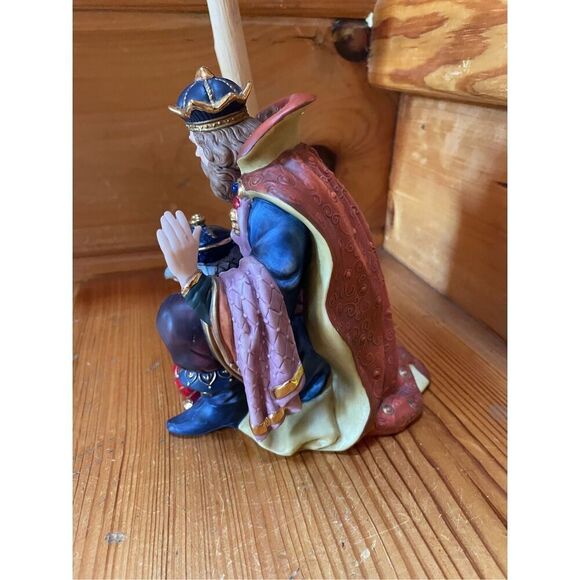 Replacement King Figure For 1999 Kirkland 13 Pc Nativity Blue Box 75177 Wise Men - Picture 4 of 5